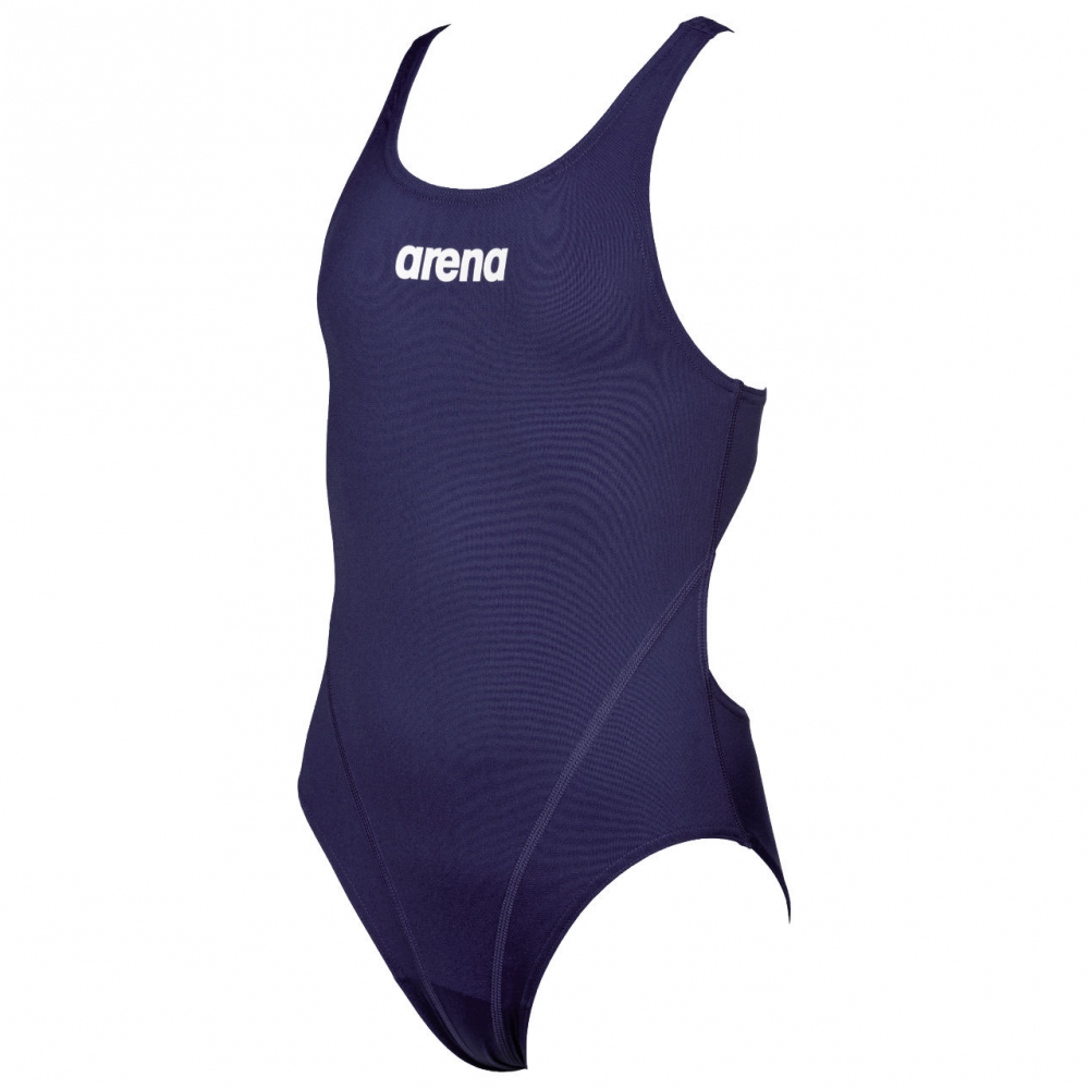 Girls Solid Swim Tech One Piece Swimsuit - Image 2
