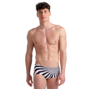 Mens Crazy Placement Low-Waist Swim Shorts