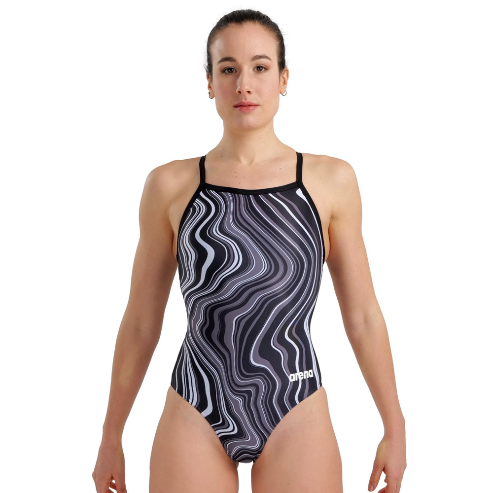 Womens Marbled Light Drop Back Swimsuit - Image 9