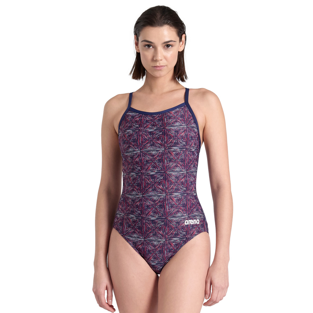 Womens Abstract Tiles Lightdrop Back Swimsuit - Image 2