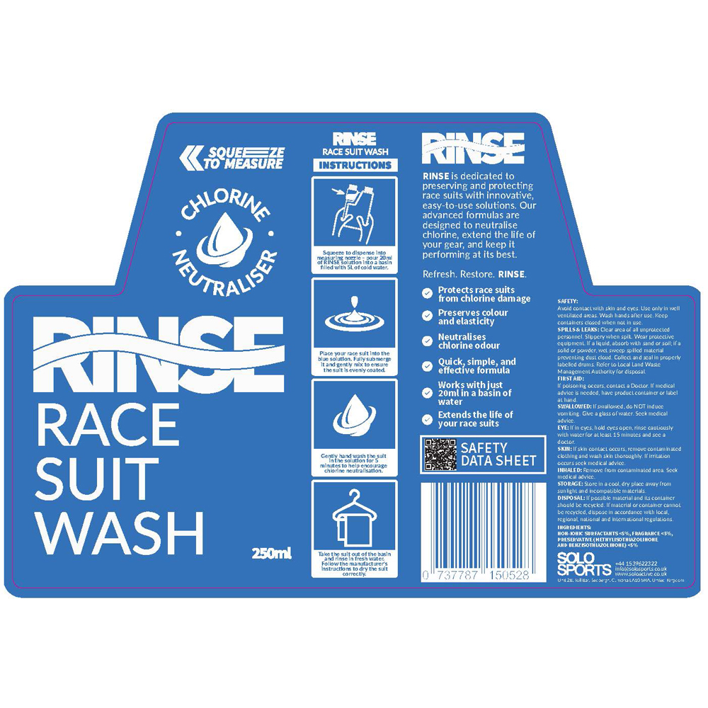 RINSE Race Suit Wash 250ml - Image 2