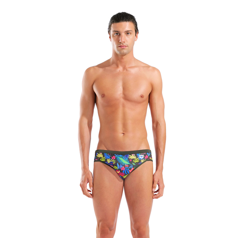 Men's Summer Blossom Picture Swim Briefs