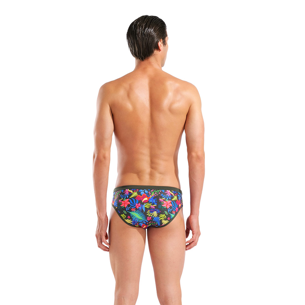 Men's Summer Blossom Picture Swim Briefs - Image 3